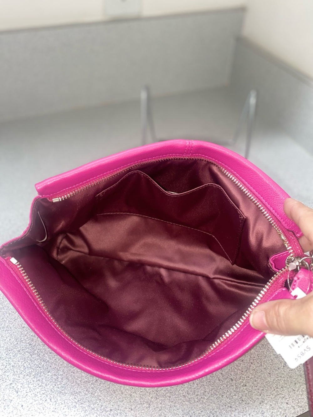 Coach Park Leather Legacy Bright Magenta Turnlock Clutch NWT - Picture 10 of 14